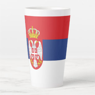 Serbia flag latte mug