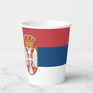 Serbia Flag Paper Cups