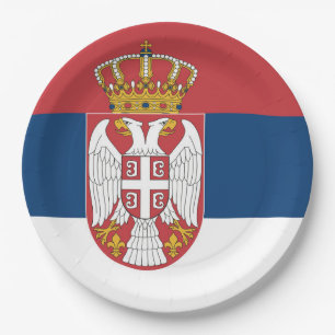 Serbia Flag Paper Plate