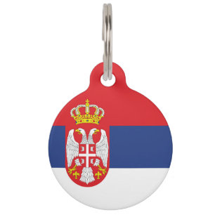 Serbia flag pet tag