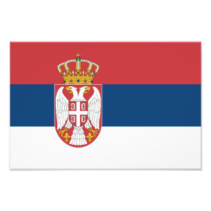 Serbia Flag Photo Print
