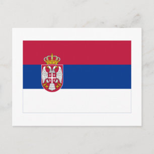 Serbia Flag Postcard