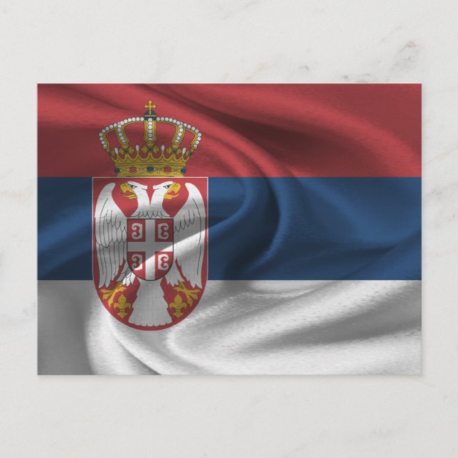 Serbia Flag Postcard (Front)