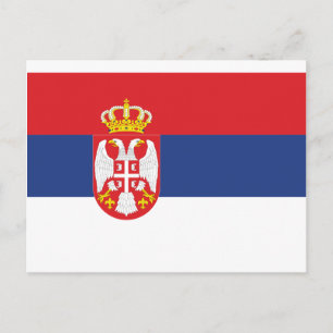 Serbia Flag Postcard