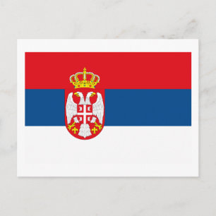 Serbia Flag Postcard