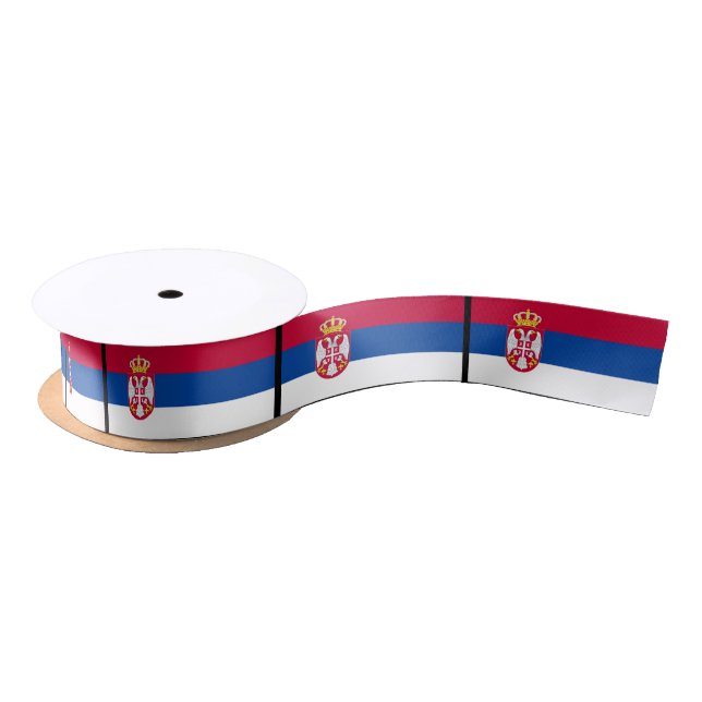 Serbia Flag Satin Ribbon (Spool)