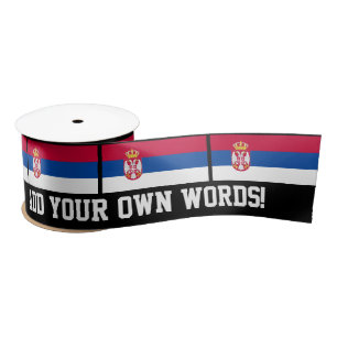Serbia Flag Satin Ribbon