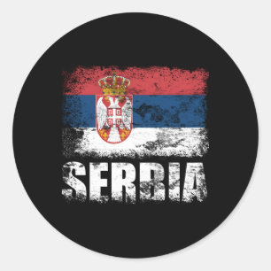 Serbia Flag Serbian Flag Classic Round Sticker