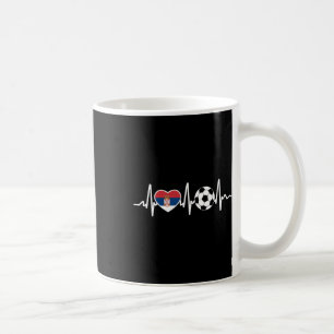 Serbia Flag Shirt Footbyll Soccer Serbian Fan Men Coffee Mug