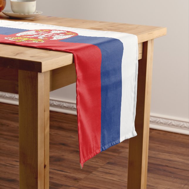 Serbia flag short table runner (In Situ)