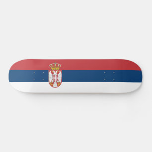Serbia Flag Skateboard