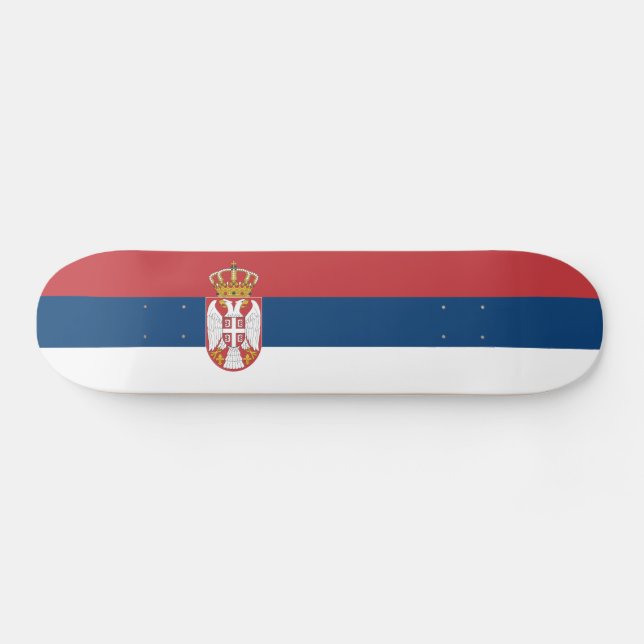 Serbia Flag Skateboard (Horz)
