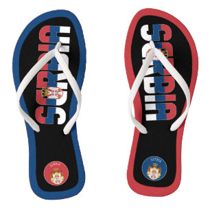 Serbia Flag Superb Patriotic Flip Flops