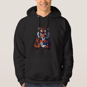 Serbia Flag Tiger Heart Serbian Roots Serbian Prid Hoodie