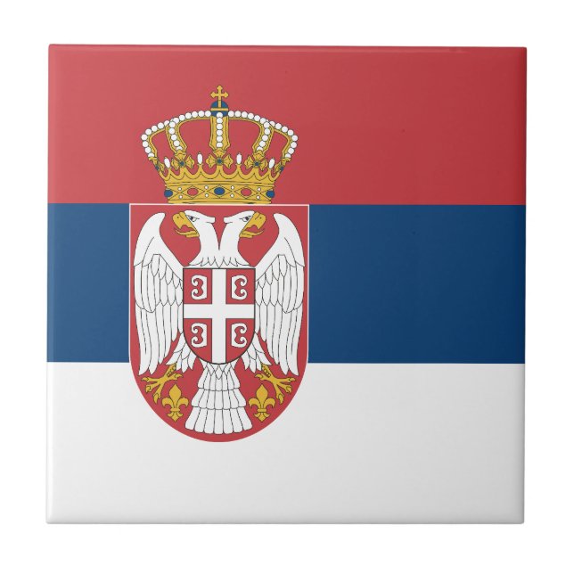 Serbia Flag Tile (Front)