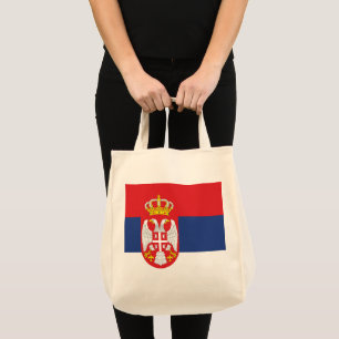 Serbia flag tote bag