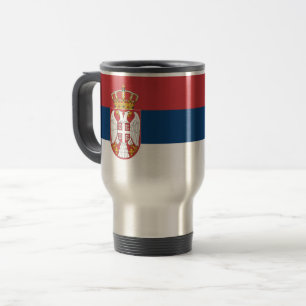 Serbia Flag Travel Mug