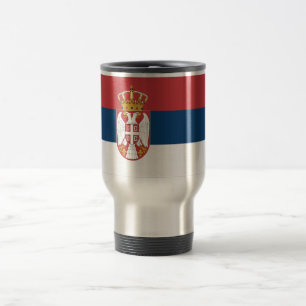 Serbia Flag Travel Mug