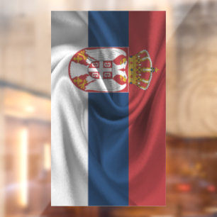 Serbia Flag Window Cling