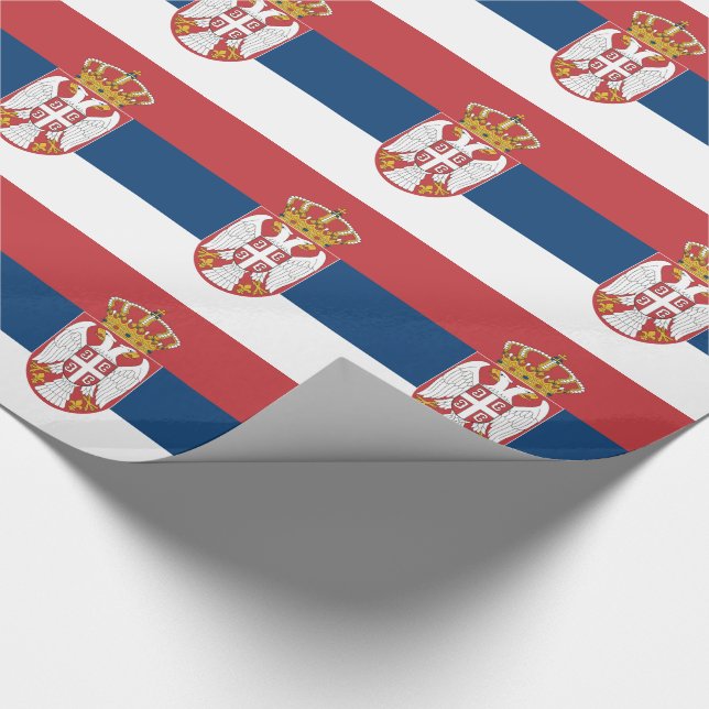 Serbia Flag Wrapping Paper (Corner)