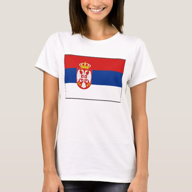 Serbia Flag x Map T-Shirt (Front)