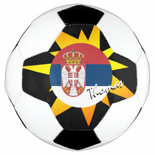 Serbia Football & Serbian Flag / BANG