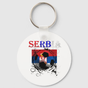 Serbia logo flag Srbija gifts for soccer coaches Key Ring