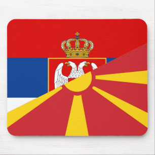 serbia macedonia flag country half symbol mouse mat