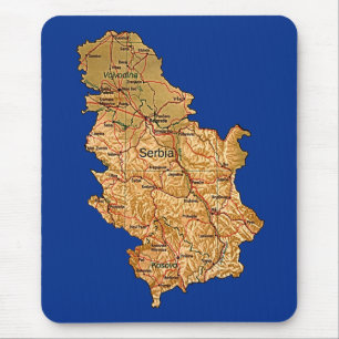 Serbia Map Mousepad
