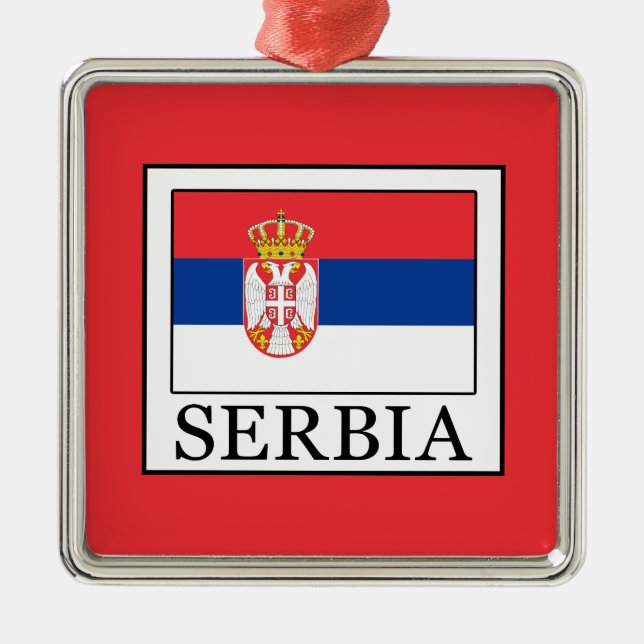 Serbia Metal Tree Decoration (Front)