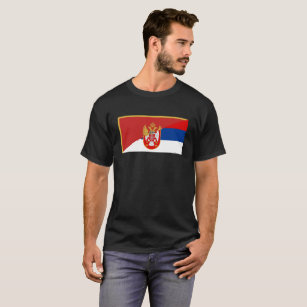 serbia montenegro flag country half symbol T-Shirt