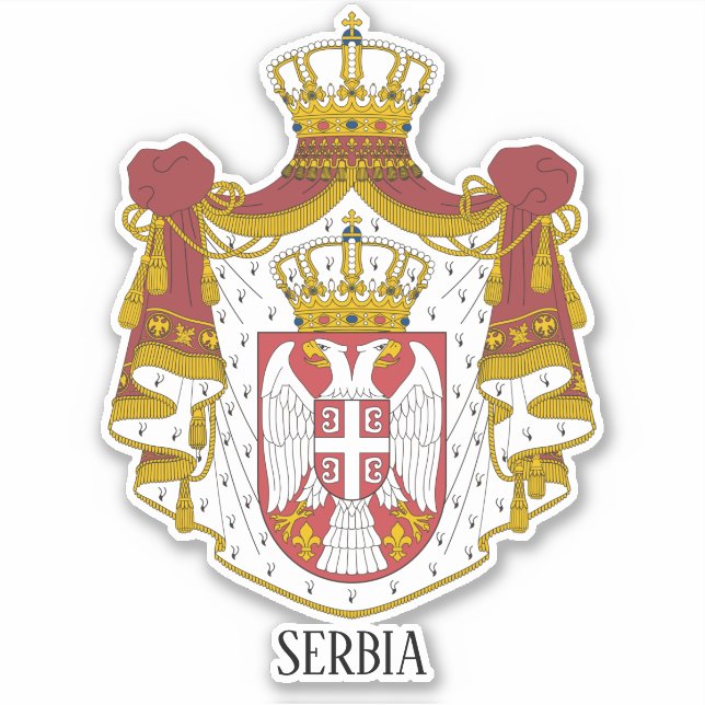 Serbia National Coat Of Arms Patriotic (Front)