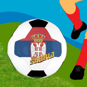 Serbia patriotic Football & Serbian Flag / Sports