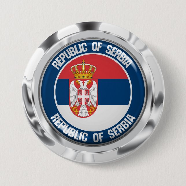 Serbia Round Emblem 7.5 Cm Round Badge (Front)