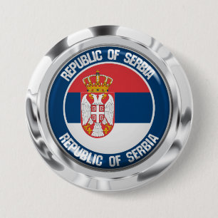 Serbia Round Emblem 7.5 Cm Round Badge