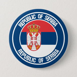 Serbia Round Emblem 7.5 Cm Round Badge