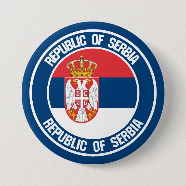 Serbia Round Emblem 7.5 Cm Round Badge (Front)