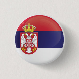 Serbia  Round Icon Flag 3 Cm Round Badge