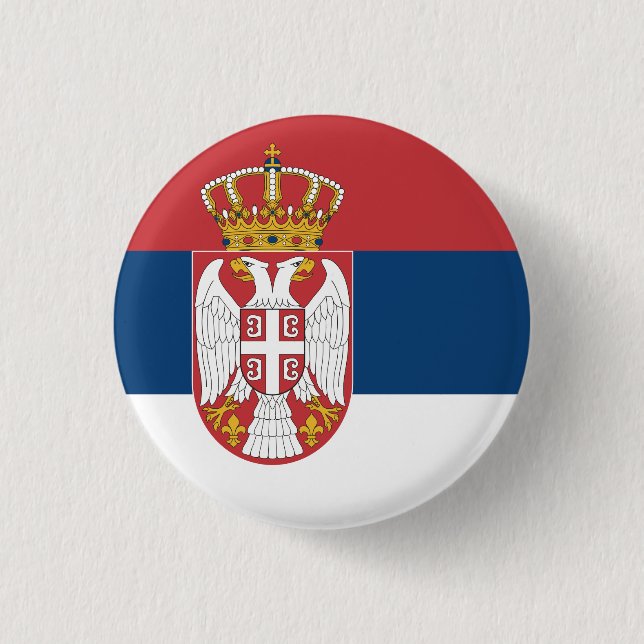 Serbia (Serbian) Flag 3 Cm Round Badge (Front)