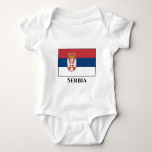 Serbia (Serbian) Flag Baby Bodysuit