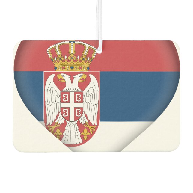 Serbia (Serbian) Flag Car Air Freshener (Front)