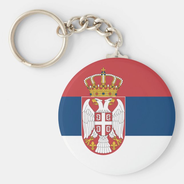 Serbia (Serbian) Flag Key Ring (Front)