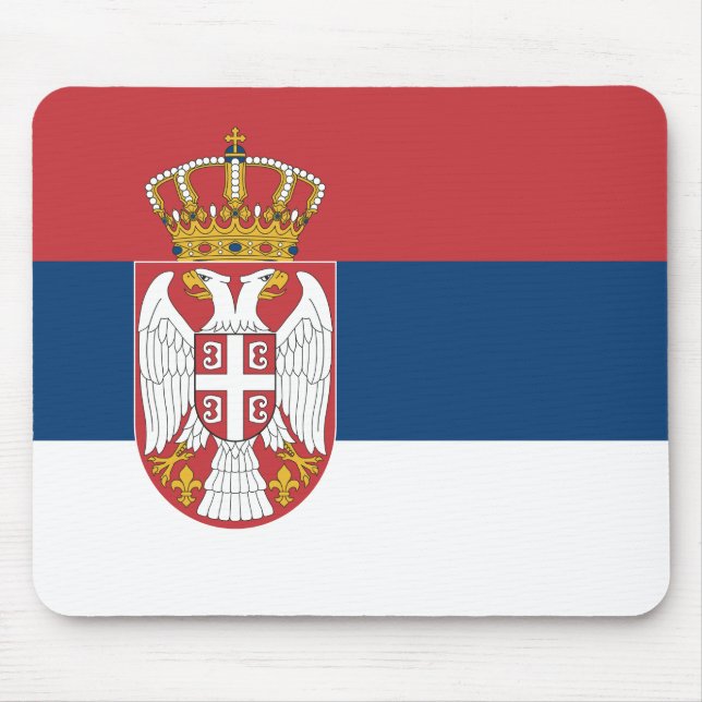 Serbia (Serbian) Flag Mouse Mat (Front)