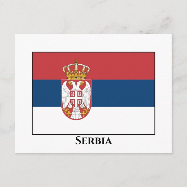 Serbia (Serbian) Flag Postcard (Front)