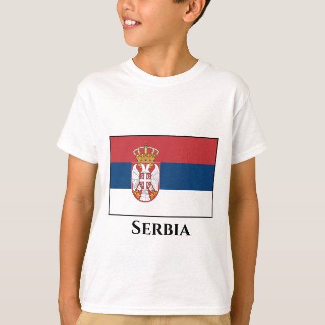 Serbia (Serbian) Flag T-Shirt (Front)