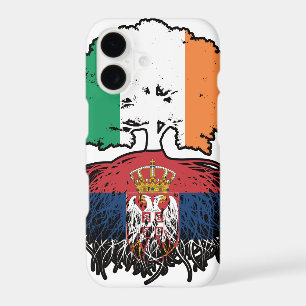 Serbia Serbian Irish Ireland Tree Roots Flag