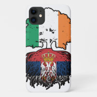 Serbia Serbian Irish Ireland Tree Roots Flag