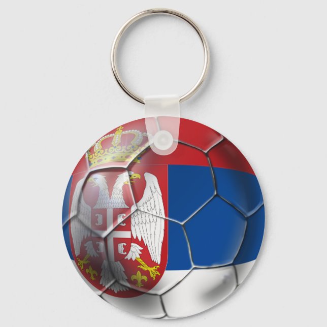 Serbia Soccer Key Ring (Front)