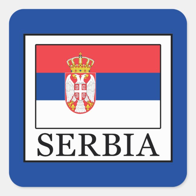 Serbia Square Sticker (Front)