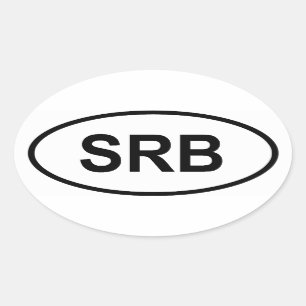 Serbia "SRB" Oval Sticker